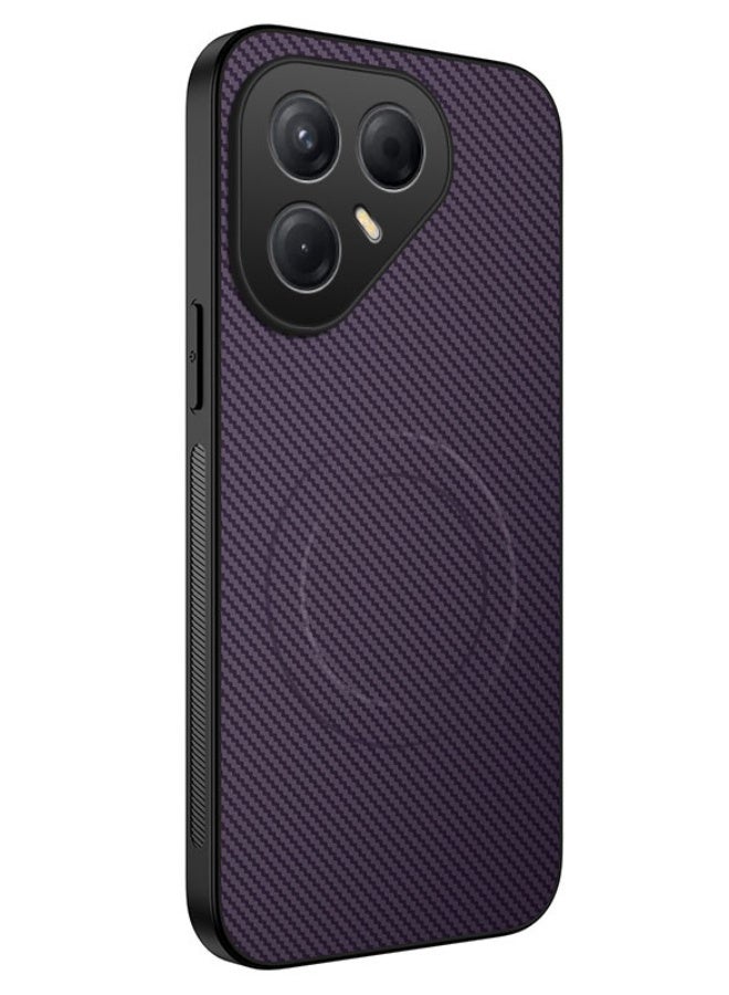 Carbon Fiber Case Compatible with Tecno Pova 7 5G Cover with Wireless Charging, Ultra-thin Matte Anti Shock and Anti Fall Magnetic Cover for Tecno Pova 7 - Image 1